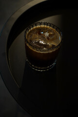 iced americano in a glass