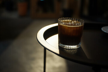 iced americano in a glass