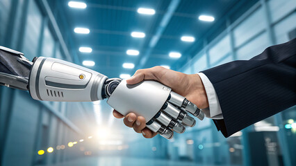 A professional handshake between two businessmen in suits signifies a successful business agreement and corporate partnership