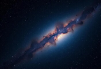 Fototapeta premium Vast Milky Way galaxy, stars blazing across black night sky, space exploration, milky way