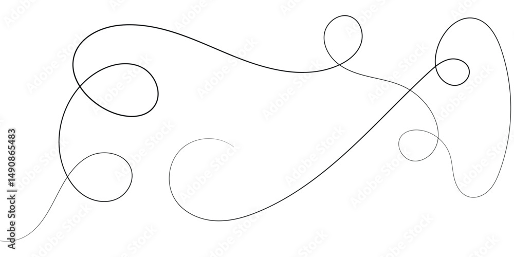 Poster abstract line art design with swirls and curves this image showcases a dynamic composition of flowin