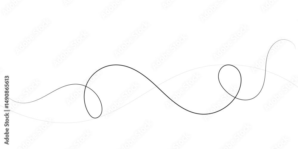 Poster abstract black and white line art background with flowing curves this elegant abstract background fe