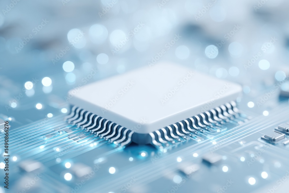 Poster minimalistic close-up of sleek modern electronics with abundant copy space and clean image