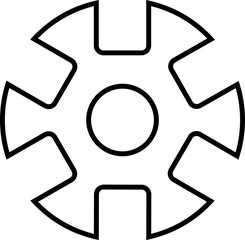 Setting icon Tools, cog, gear sign vector isolated on transparent background. Engineering horizontal technology and business symbol for web and app.