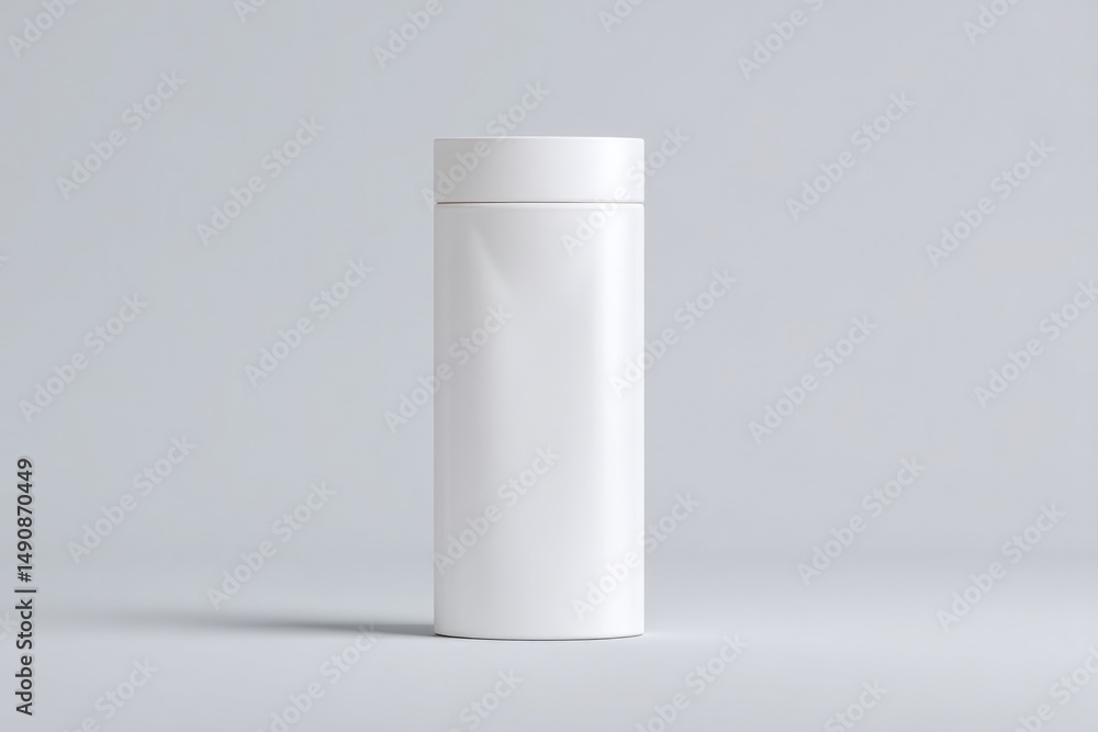 Aufkleber 3d rendering of minimalistic product package on clean background perfect for emphasizing branding