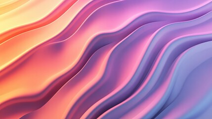 Obraz premium Abstract pastel waves, flowing, gradient colors.