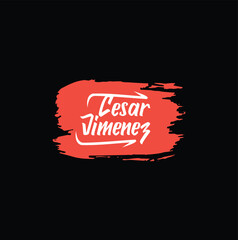 Text Casar Jimene  logo design template vector eps