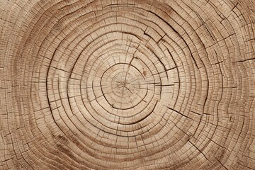 Fototapeta premium Tree Rings: A captivating close-up unveils the intricate details of a tree's cross-section, showcasing its growth rings, symbolizing resilience, and the passage of time.