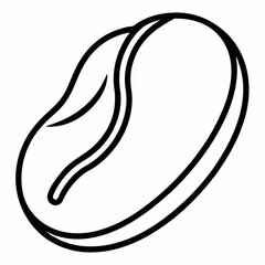 Black Bean outline icon on white background