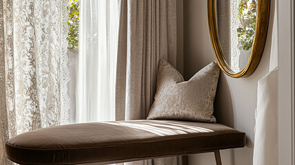 Refined English interiors with soft neutral tones, botanical art, fresh florals, classic panelled walls, and elegant furnishings for a feminine yet timeless home atmosphere