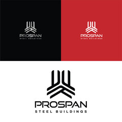 Modern Clean Steel Realty House Home Logo