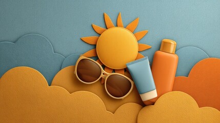 minimalistic illustration promoting uv safety awareness month