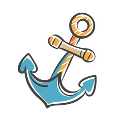 anchor icon, anchor vector illustration-simple illustration of anchor, perfect for anchor logos and icons