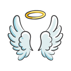 angel wings icon, angel wings vector illustration-simple illustration of angel wings, perfect for angel wings logos and icons