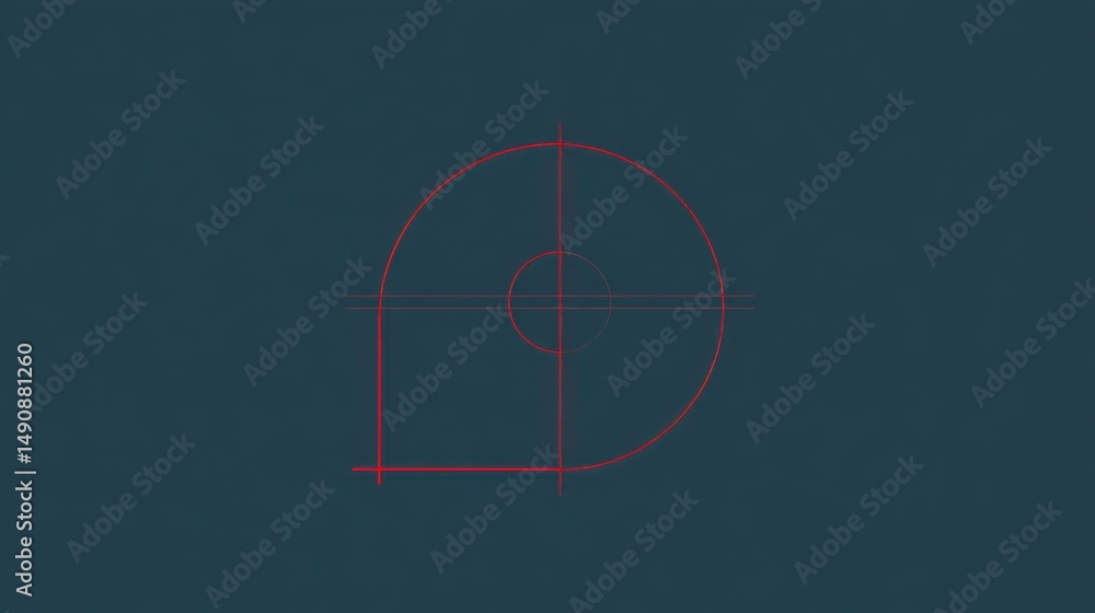 Poster red line on blue background representing ai-calibrated debt cycle alignment simulator in financial a