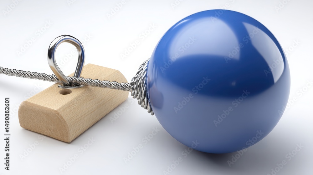 Poster ai-enhanced retracement trap detector icon concept featuring a ball and a key for unlocking financia