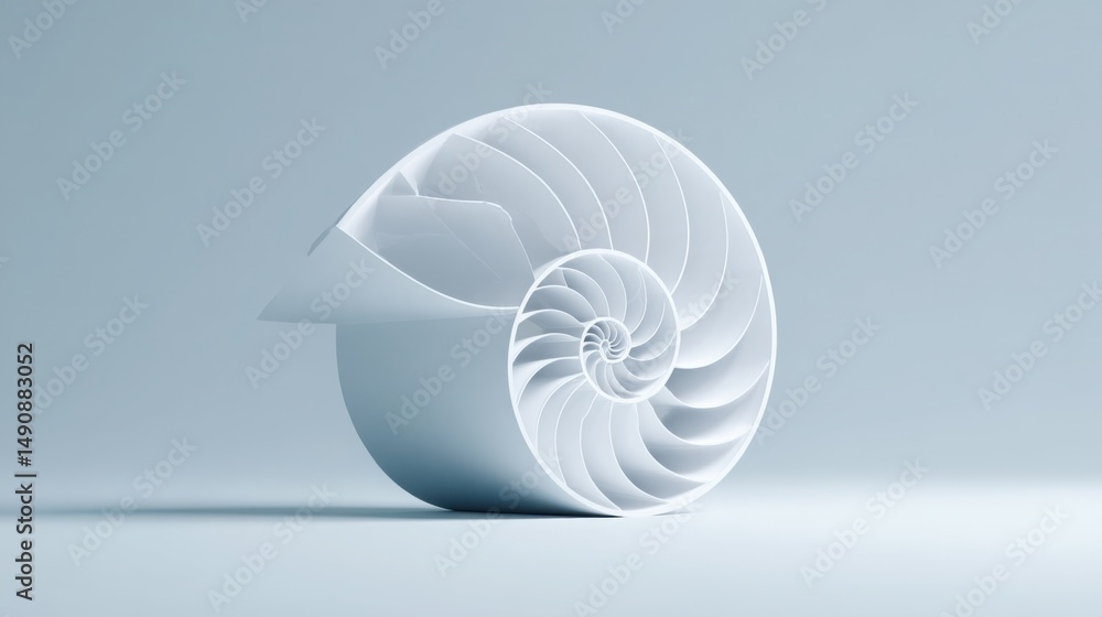 Poster elegant white symbolizing natural beauty and complexity in ai-generated fiscal consolidation fibonac