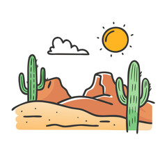 arizona desert icon, arizona desert vector illustration-simple illustration of arizona desert, perfect for arizona desert logos and icons