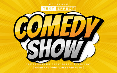 Comedy Show editable text effect in comic style