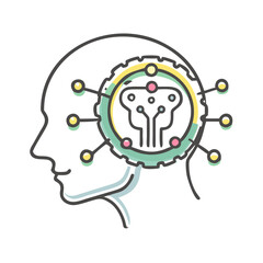 artificial intelligence icon, artificial intelligence vector illustration-simple illustration of artificial intelligence, perfect for artificial intelligence logos and icons