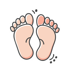baby feet clean icon, baby feet clean vector illustration-simple illustration of baby feet clean, perfect for baby feet clean logos and icons