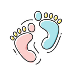 baby feet icon, baby feet vector illustration-simple illustration of baby feet, perfect for baby feet logos and icons