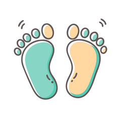 baby feet icon, baby feet vector illustration-simple illustration of baby feet, perfect for baby feet logos and icons