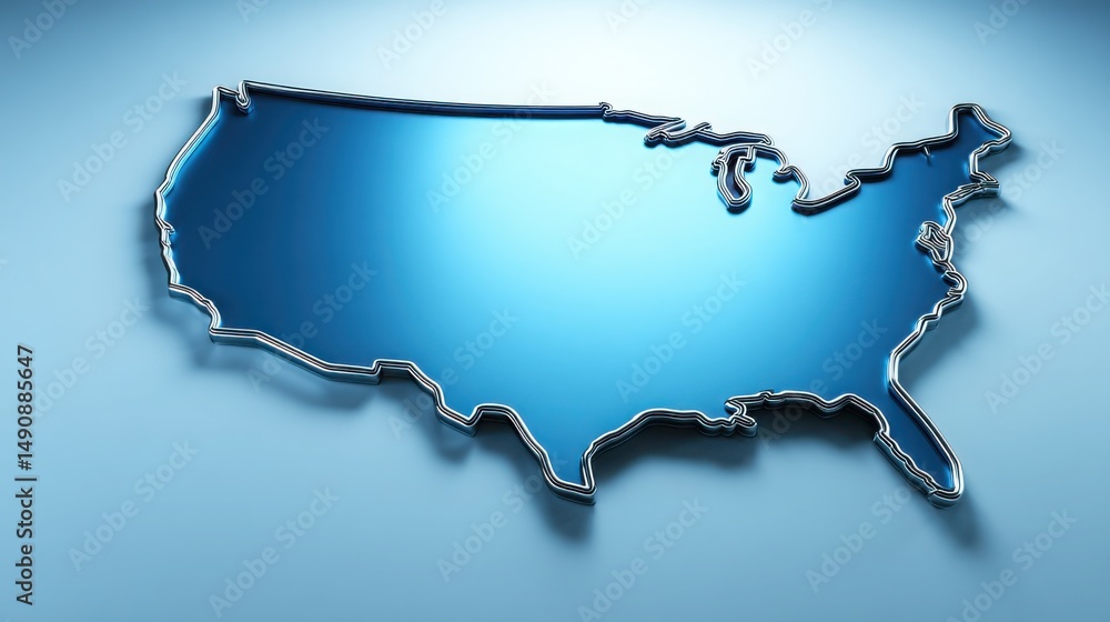 Poster map of the united states featuring ai-balanced regulatory change optimizer icon concept for enhanced
