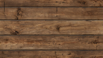 Fototapeta premium Seamless polished wooden plank texture with slight weathering effect, faded warm brown hues, visible grain and micro-cracks, natural vintage finish