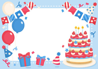 fourth july party frame 2
