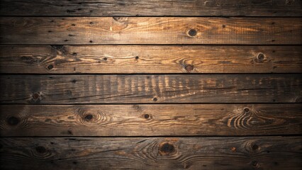 Naklejka premium Dark Weathered Pine Wood Texture Background Rustic Brown Wooden Planks