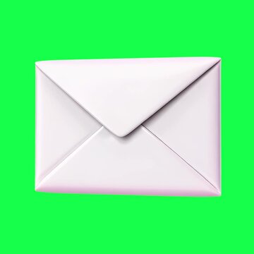 Envelope animation, transparent 4K video, green screen