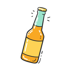 beer bottle icon, beer bottle vector illustration-simple illustration of beer bottle, perfect for beer bottle logos and icons