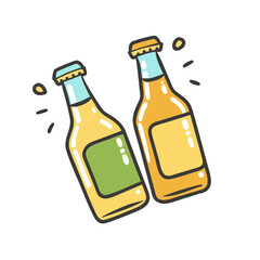 beer bottle icon, beer bottle vector illustration-simple illustration of beer bottle, perfect for beer bottle logos and icons