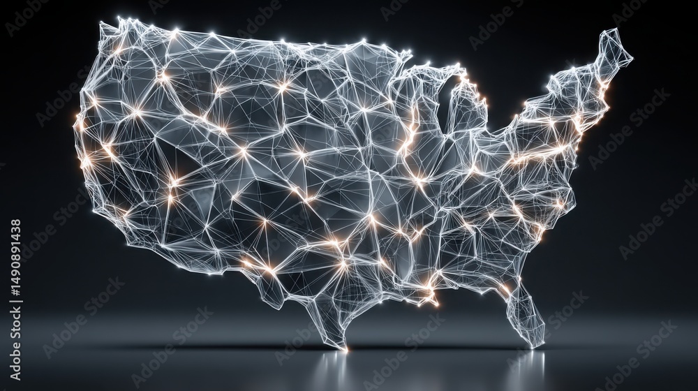 Poster comprehensive map of the united states with economic transparency ratings generated by ai for inform