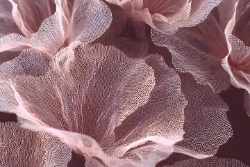 Dusty Rose Petals: Delicate, translucent petals in dusty rose hues create a dreamy, ethereal floral arrangement. The soft light and subtle texture evoke a sense of tranquility and beauty.