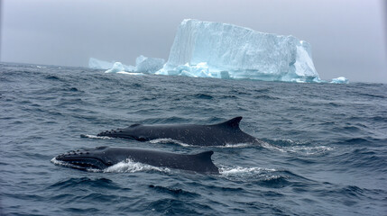 A whale jumping out of the water against a beautiful backdrop