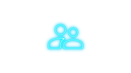 Obraz premium Neon account supervisor icon glow with transparent background