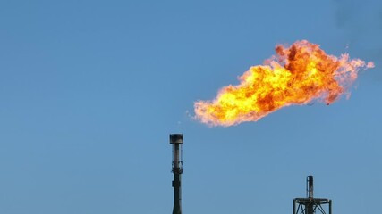 the flaring of waste gas