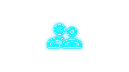 Obraz premium Neon account supervisor icon glow with transparent background