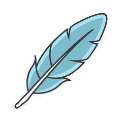 birds feather icon, birds feather vector illustration-simple illustration of birds feather, perfect for birds feather logos and icons