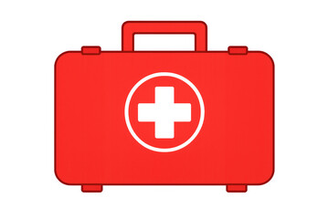 Obraz premium Medical emergency kit glowing red, symbolizing critical healthcare support against transparent backdrop