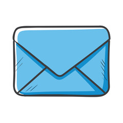 blue email icon, blue email vector illustration-simple illustration of blue email, perfect for blue email logos and icons