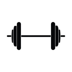 barbell vector on white background