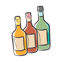 bottles of alcohol icon, bottles of alcohol vector illustration-simple illustration of bottles of alcohol, perfect for bottles of alcohol logos and icons