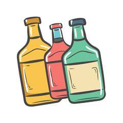 bottles of alcohol icon, bottles of alcohol vector illustration-simple illustration of bottles of alcohol, perfect for bottles of alcohol logos and icons