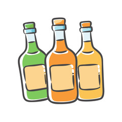 bottles of alcohol icon, bottles of alcohol vector illustration-simple illustration of bottles of alcohol, perfect for bottles of alcohol logos and icons