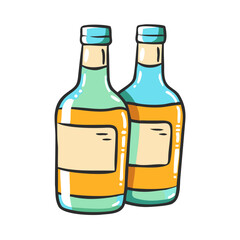bottles of alcohol icon, bottles of alcohol vector illustration-simple illustration of bottles of alcohol, perfect for bottles of alcohol logos and icons