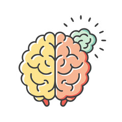 brain icon, brain vector illustration-simple illustration of brain, perfect for brain logos and icons