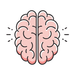 brain icon, brain vector illustration-simple illustration of brain, perfect for brain logos and icons